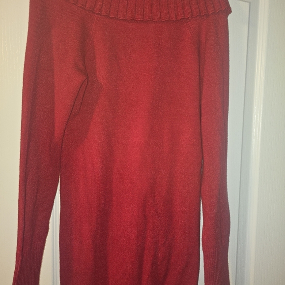 Inc International Concepts Designer Red Ribbon cowl neck - Picture 4 of 11